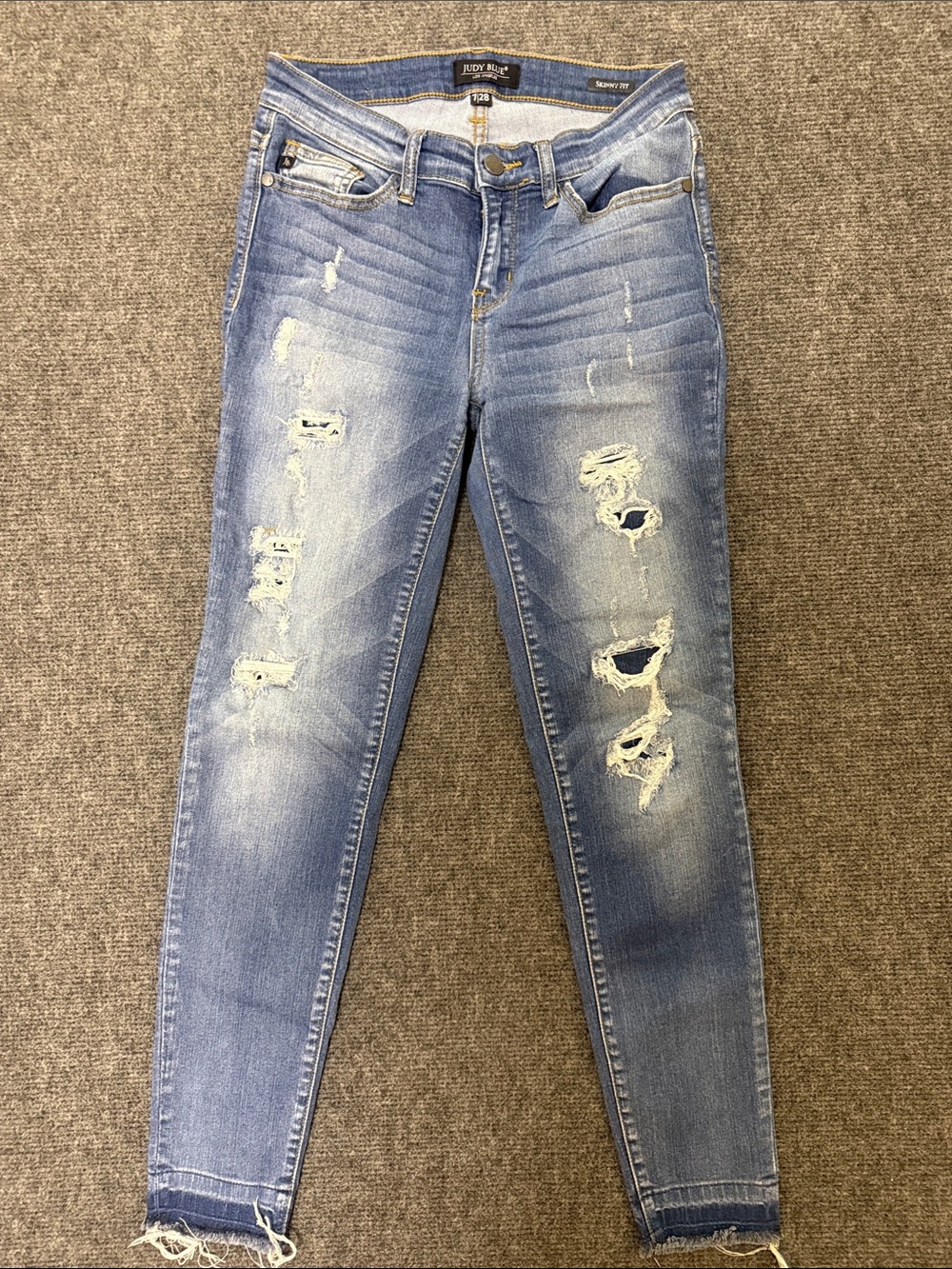 Judy Blue Distressed Light Blue Women's Jeans